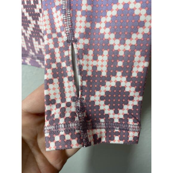 Nike Pro Womens XS Hyperwarm Geometric Print Long Sleeve Dri-fit Purple Pink - Picture 4 of 7